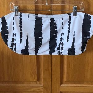 Black&White Strapless Bikini Top